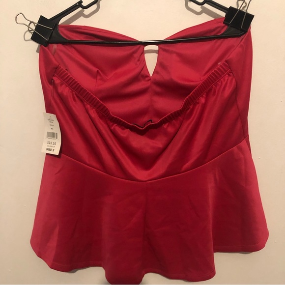 Fashion to figure strapless scuba peplum top sz 2x NWT - Picture 4 of 7